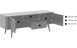 Goossens tv meubel seppe wit eiken - 8202880-01