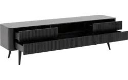 Goossens tv meubel seppe zwart eiken - 8210677-01