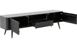 Goossens tv meubel seppe zwart eiken - 8210678-01