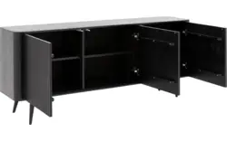 Goossens dressoir seppe zwart eiken - 8210679-01
