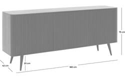 Goossens dressoir seppe blank eiken - 8215873-01