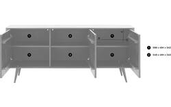 Goossens dressoir seppe blank eiken - 8215873-01