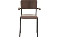 Goossens eetkamerstoel chaplin bruin leer - 8210697-03