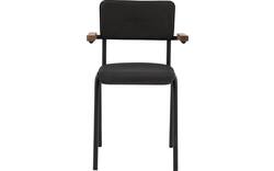 Goossens eetkamerstoel chaplin grijs leer - 8210699-02
