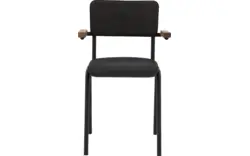 Goossens eetkamerstoel chaplin grijs leer - 8210699-02