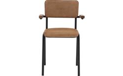 Goossens eetkamerstoel chaplin bruin leer - 8210700-02