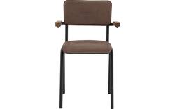 Goossens eetkamerstoel chaplin bruin leer - 8210701-02