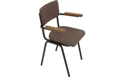 Goossens eetkamerstoel chaplin bruin leer - 8210701-02