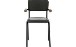 Goossens eetkamerstoel chaplin groen leer - 8210702-01