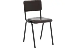 Goossens eetkamerstoel chaplin bruin leer - 8210703-01