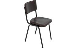 Goossens eetkamerstoel chaplin bruin leer - 8210703-01