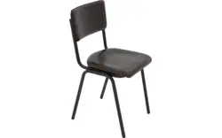 Goossens eetkamerstoel chaplin bruin leer - 8210703-01