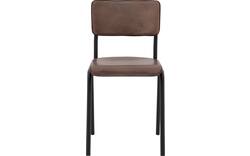 Goossens eetkamerstoel chaplin bruin leer - 8210704-02