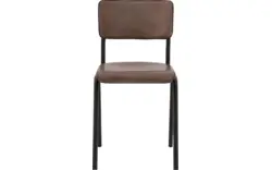 Goossens eetkamerstoel chaplin bruin leer - 8210704-02