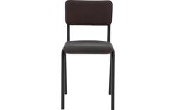Goossens eetkamerstoel chaplin bruin leer - 8210705-01
