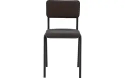 Goossens eetkamerstoel chaplin bruin leer - 8210705-01