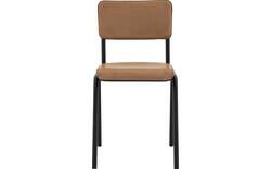 Goossens eetkamerstoel chaplin bruin leer - 8210706-02