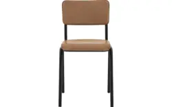 Goossens eetkamerstoel chaplin bruin leer - 8210706-02