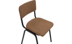 Goossens eetkamerstoel chaplin bruin leer - 8210706-02