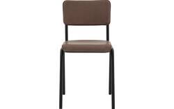 Goossens eetkamerstoel chaplin bruin leer - 8210707-02