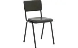 Goossens eetkamerstoel chaplin groen leer - 8210708-01