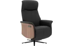 Goossens relaxstoel finesse zwart leer - 8211285-02