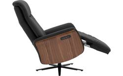 Goossens relaxstoel finesse zwart leer - 8211285-06