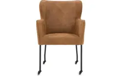 Goossens excellent eetkamerstoel leogang bruin leer - 8211289-02
