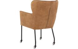 Goossens excellent eetkamerstoel leogang bruin leer - 8211289-02