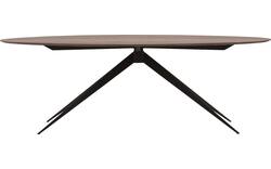 Goossens excellent eettafel uniek donker bruin eiken - 8211505-01