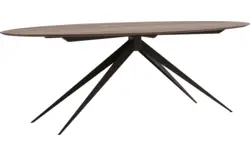Goossens excellent eettafel uniek donker bruin eiken - 8211505-02