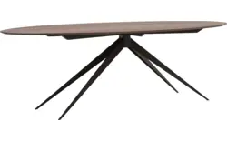 Goossens excellent eettafel uniek donker bruin eiken - 8211506-02