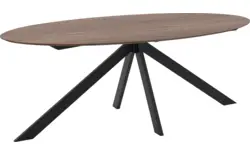 Goossens excellent eettafel uniek donker bruin eiken - 8211587-01