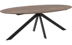 Goossens excellent eettafel uniek donker bruin eiken - 8211588-01