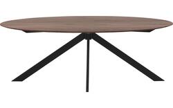 Goossens excellent eettafel uniek donker bruin eiken - 8211588-02