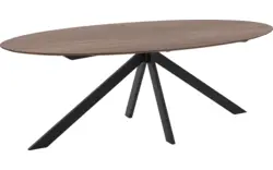 Goossens excellent eettafel uniek donker bruin eiken - 8211589-01