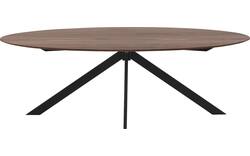Goossens excellent eettafel uniek donker bruin eiken - 8211590-02