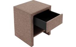 Goossens nachtkastje nomade steppe bruin stof - 8211836-01