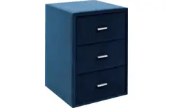 Goossens excellent nachtkastje briljant elite blauw stof - 8211854-C-01