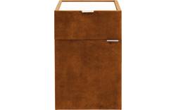 Goossens nachtkastje briljant luxe bruin stof - 8211871-A-02