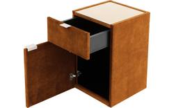 Goossens nachtkastje briljant luxe bruin stof - 8211871-06