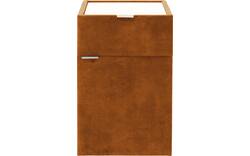 Goossens nachtkastje briljant luxe bruin stof - 8211871-A-02