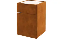 Goossens nachtkastje briljant luxe bruin stof - 8211871-A-02