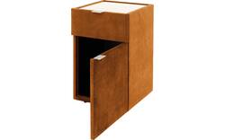 Goossens nachtkastje briljant luxe bruin stof - 8211871-A-02