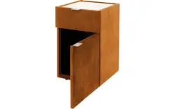 Goossens nachtkastje briljant luxe bruin stof - 8211871-A-02