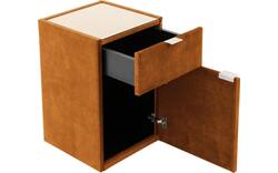 Goossens nachtkastje briljant luxe bruin stof - 8211871-A-02