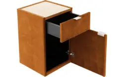 Goossens nachtkastje briljant luxe bruin stof - 8211871-A-02