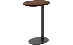 Goossens nachtkastje oval donker bruin eiken - 8211902-01