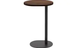 Goossens nachtkastje oval donker bruin eiken - 8211902-01