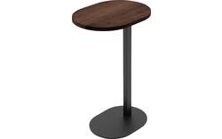 Goossens nachtkastje oval donker bruin eiken - 8211902-01